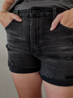 KanCan High-Rise Black Denim Women’s Shorts